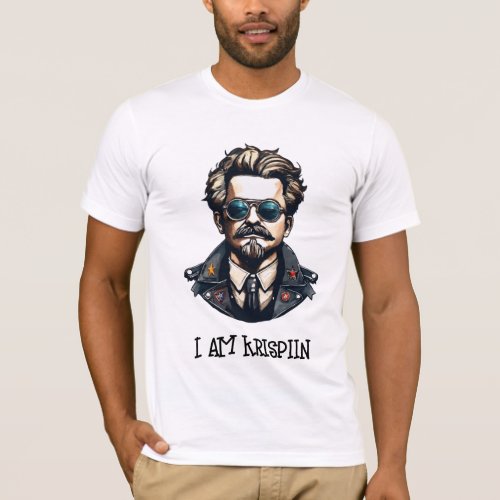 Krispin Barber Iconic Logo Design T_Shirt