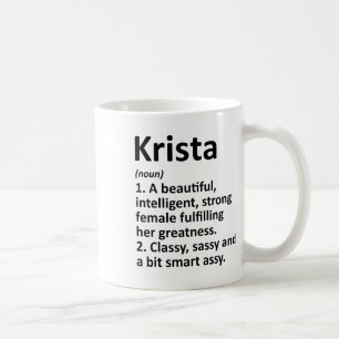 Krista Definition Personalized Name Funny Christma Coffee Mug