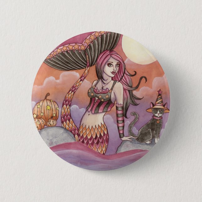 Krista - Halloween Mermaid Button (Front)