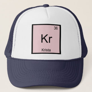 Krista Name Chemistry Element Periodic Table Trucker Hat