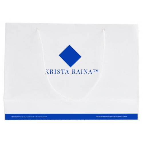 KRISTA RAINAâ Blue Ice Cube  Large Gift Bag