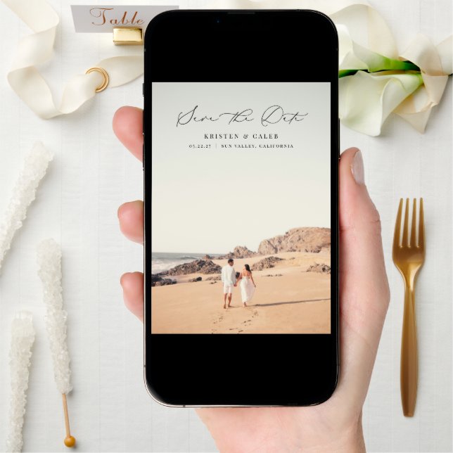 KRISTEN Minimalist 2 Photo Wedding Save The Date (Front Digital)