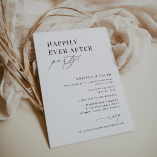 KRISTEN Minimalist Happily Ever After Party Invitation