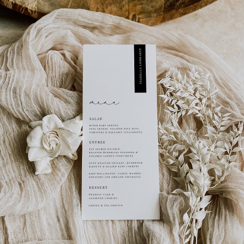 KRISTEN Modern Wedding Place Card Menu