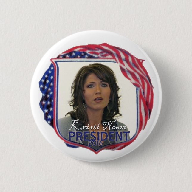 Kristi Noem for President in 2016 Pinback Button (Front)