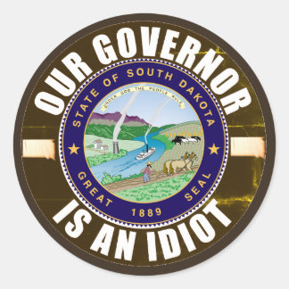 Kristi Noem is an idiot Classic Round Sticker