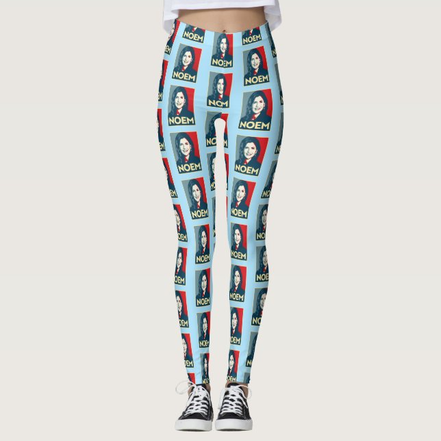 KRISTI NOEM Propaganda Poster Leggings (Front)