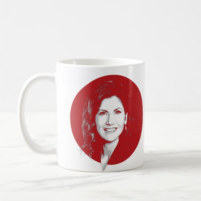 KRISTI NOEM Screened Portrait Coffee Mug (Left)