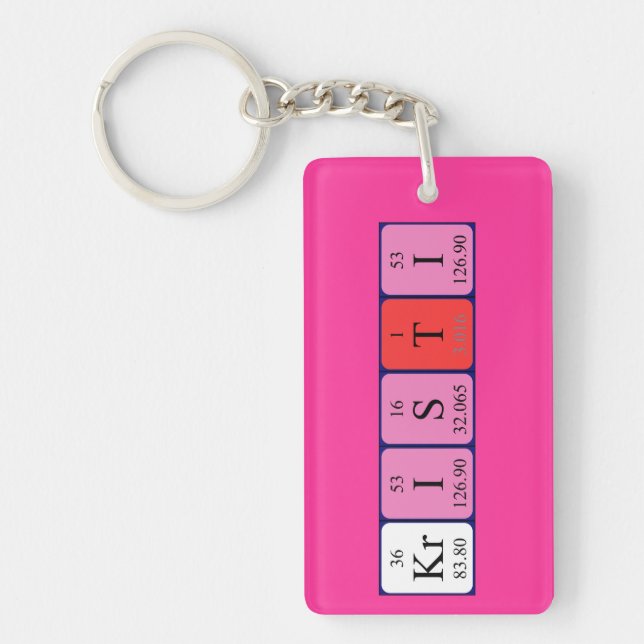Kristi periodic table name keyring (Front)