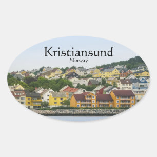Kristiansund Norway Oval Sticker