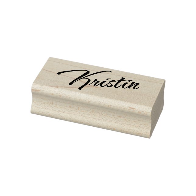 Kristin name cursive decorative script font rubber stamp (Stamp)