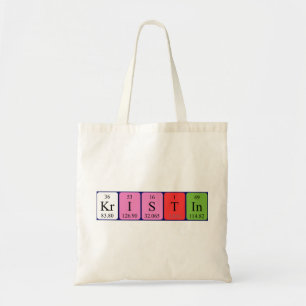Kristin periodic table name tote bag