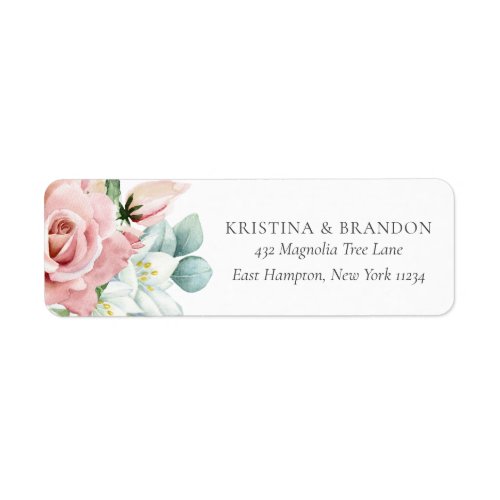 Kristina Pastel Pink Floral Boho Chic Label