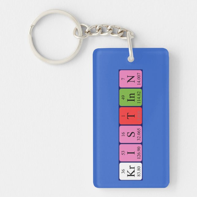 Kristinn periodic table name keyring (Front)