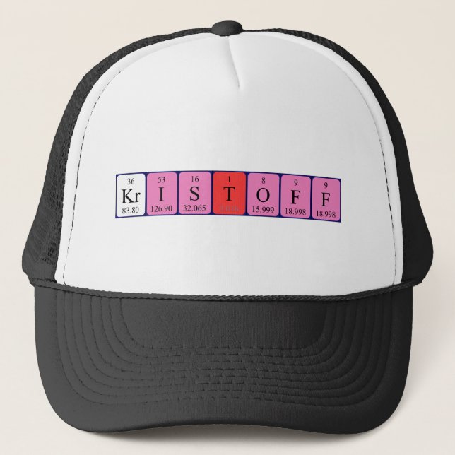 Kristoff periodic table name hat (Front)