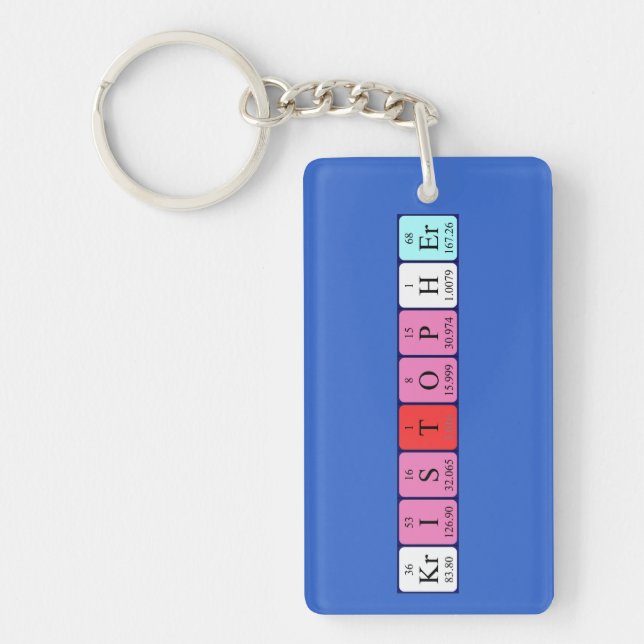 Kristopher periodic table name keyring (Front)