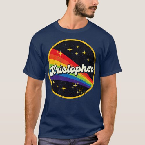 Kristopher Rainbow In Space Vintage GrungeStyle T_Shirt