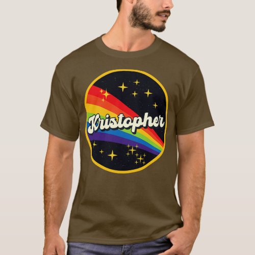 Kristopher Rainbow In Space Vintage Style T_Shirt