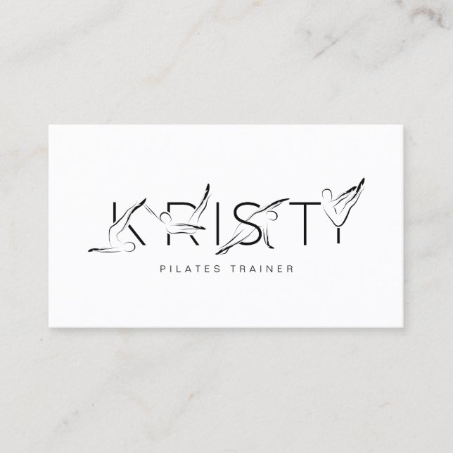 KRISTY Name Pilates Instructor  Business Card (Front)