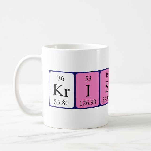 Kristyn periodic table name mug (Left)