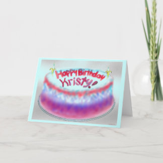 Kristy's Birthday Cake card