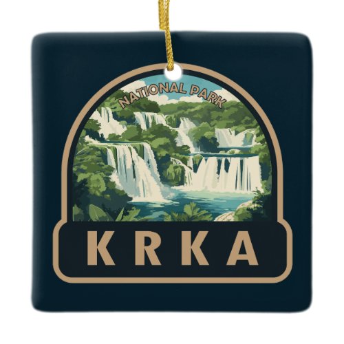 Krka National Park Croatia Travel Art Ceramic Ornament