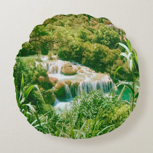 Krka National Park Round Pillow