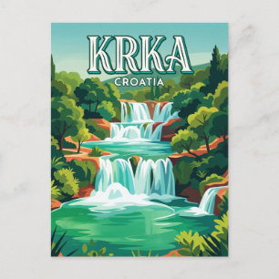 Krka National Park Waterfalls Croatia Postcard