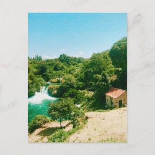 Krka Waterfall, Krka National Park, Croatia Postcard