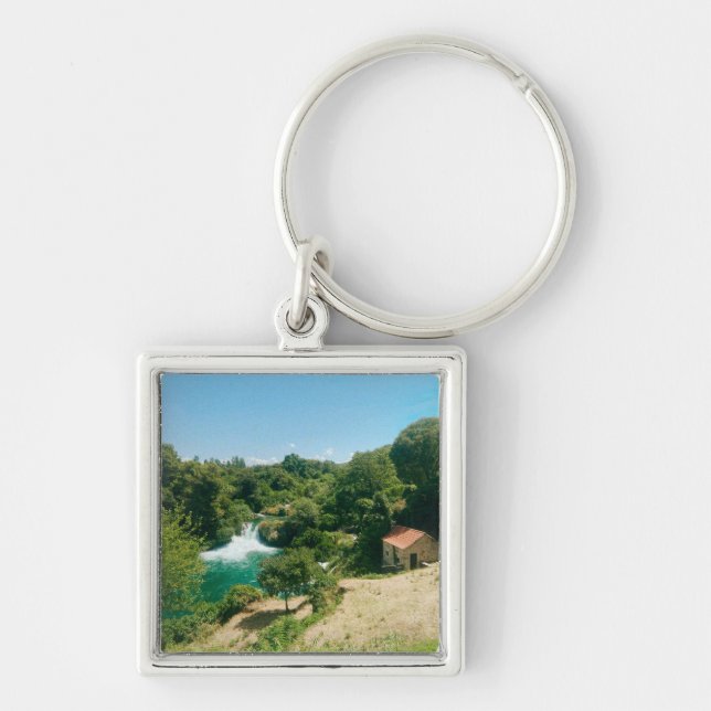 Krka Waterfalls -Krka National Park - Croatia Keychain (Front)