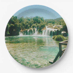 Krka Waterfalls -Krka National Park - Croatia Paper Plates