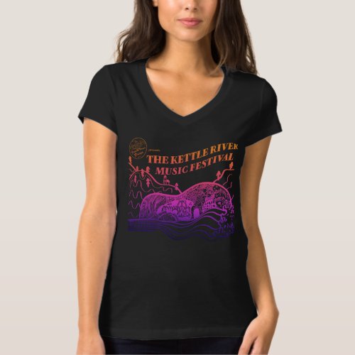 KRMF Bright Logo Womens V_Neck T_shirt 