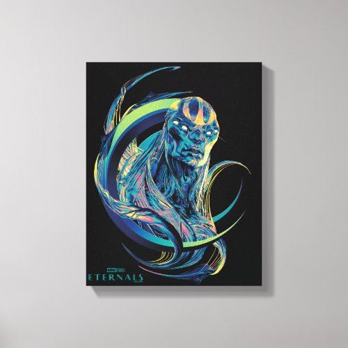 Kro Stylized Crescent Graphic Canvas Print