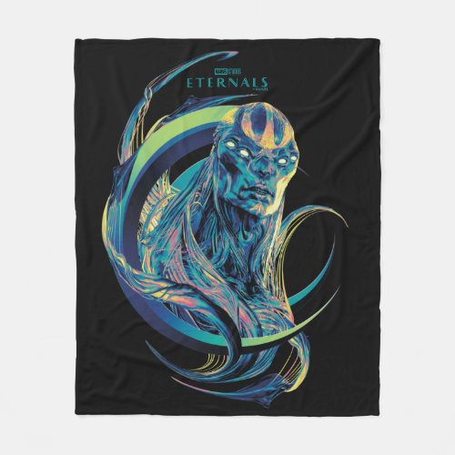 Kro Stylized Crescent Graphic Fleece Blanket