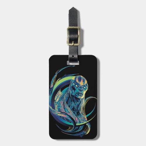 Kro Stylized Crescent Graphic Luggage Tag