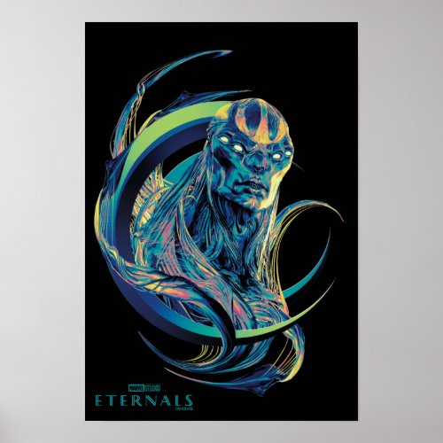 Kro Stylized Crescent Graphic Poster