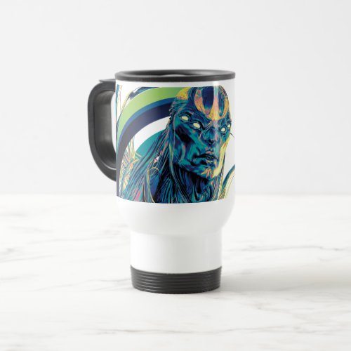 Kro Stylized Crescent Graphic Travel Mug