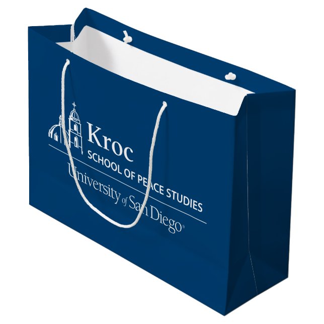 Kroc School of Peace Studies Large Gift Bag (Front Angled)