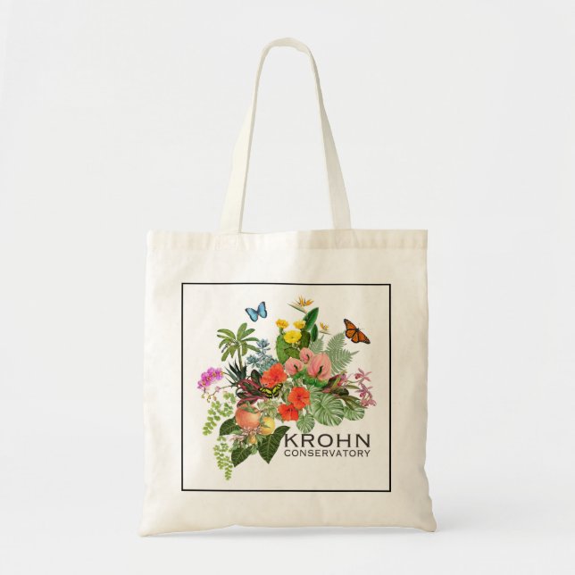 Krohn Conservatory art collage tote bag (Front)