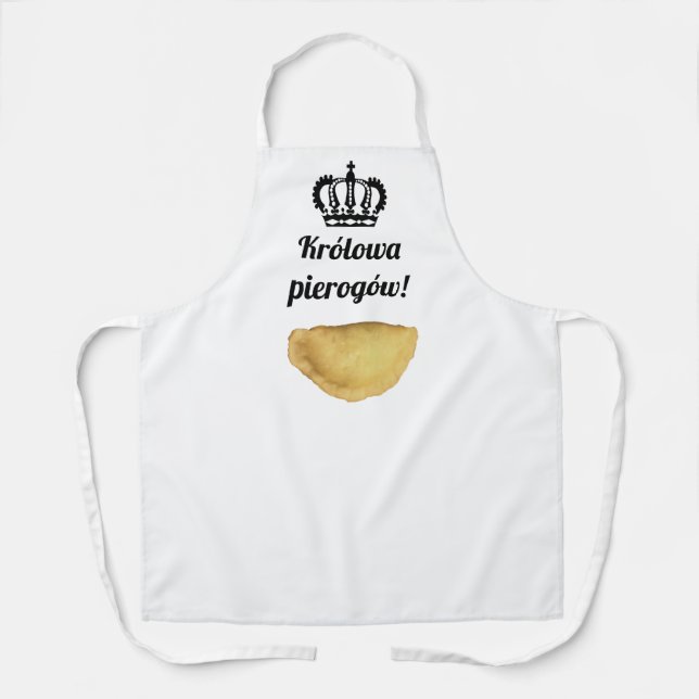 królowa pierogów - dumplings queen Polish apron (Front)
