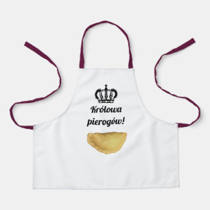 królowa pierogów dumplings queen Polish kids apron
