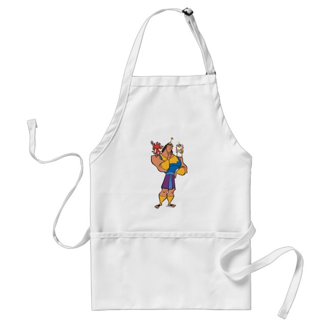 Kronk With Angel and Devil on Shoulders Adult Apron (Front)