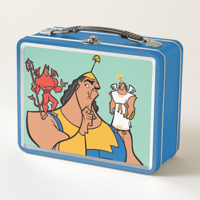 Kronk With Angel and Devil on Shoulders Metal Lunch Box (Front)