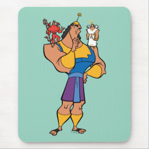Kronk With Angel and Devil on Shoulders Mouse Pad