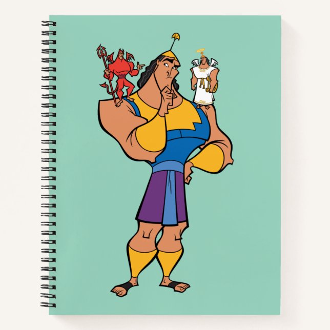 Kronk With Angel and Devil on Shoulders Notebook (Front)