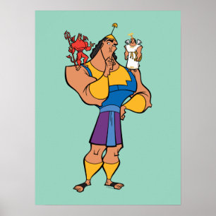 Kronk With Angel and Devil on Shoulders Poster
