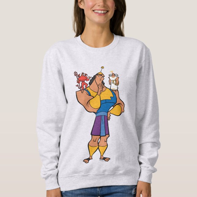 Kronk With Angel and Devil on Shoulders Sweatshirt (Front)