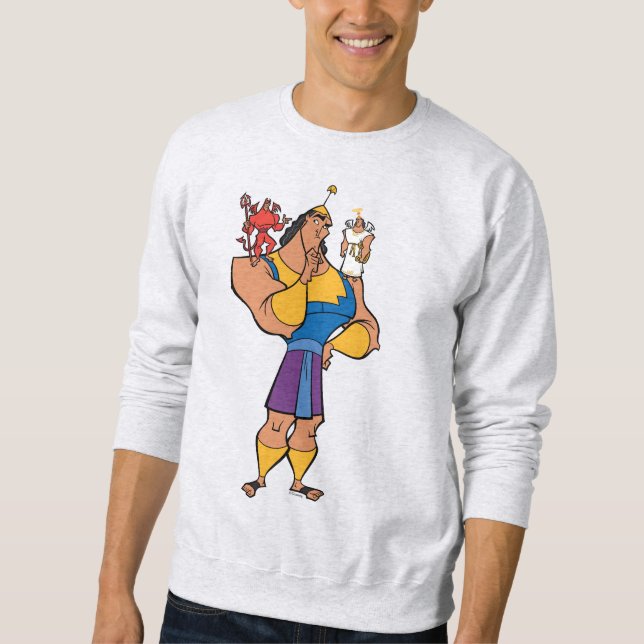 Kronk With Angel and Devil on Shoulders Sweatshirt (Front)