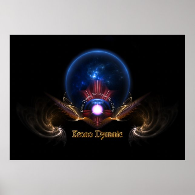 Krono Dynamic Fractal Art Poster (Front)