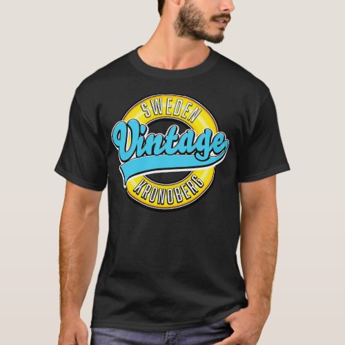 Kronoberg sweden vintage style T_Shirt